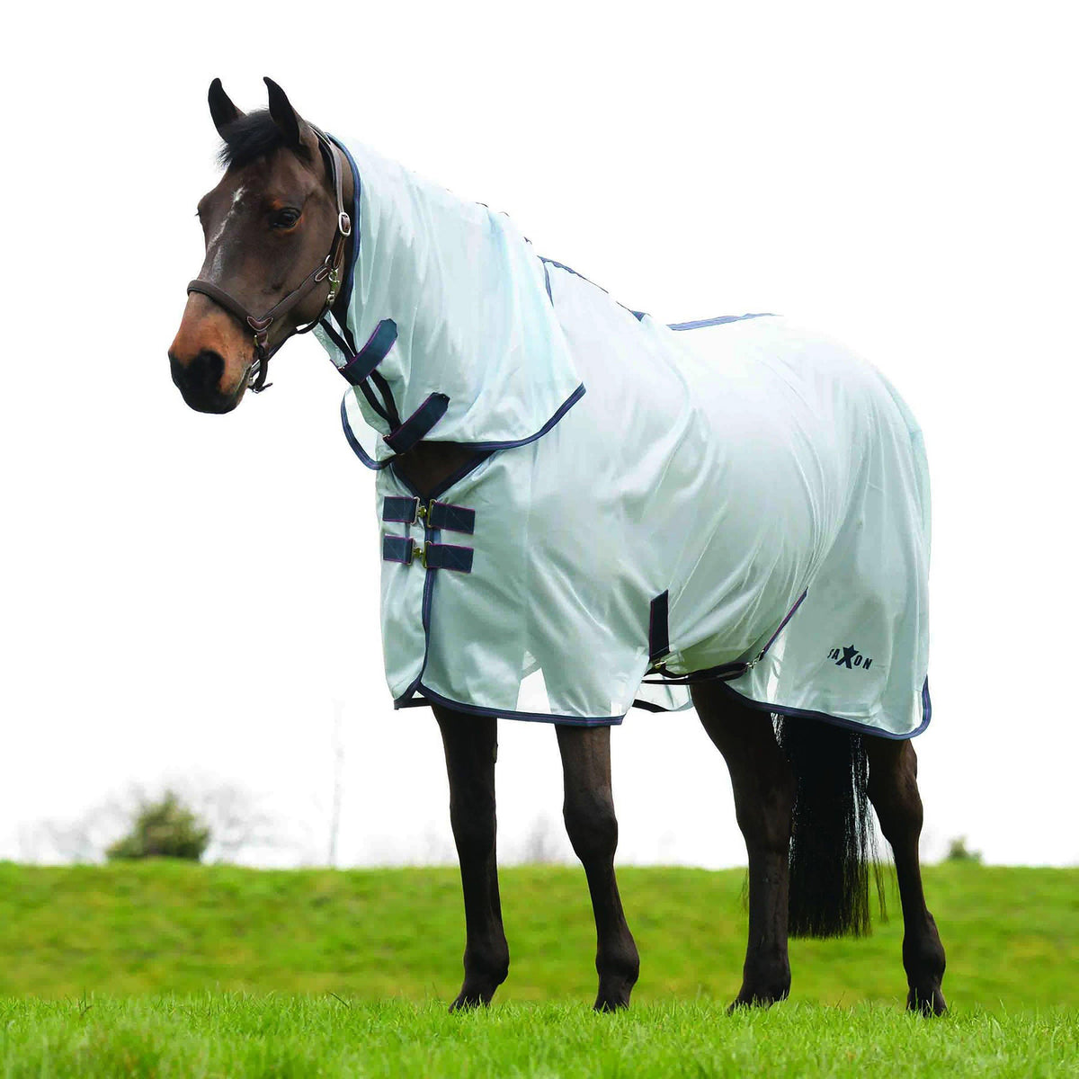 Mesh Combo Neck Fly Rug Light Blue/Claret/Dark Blue