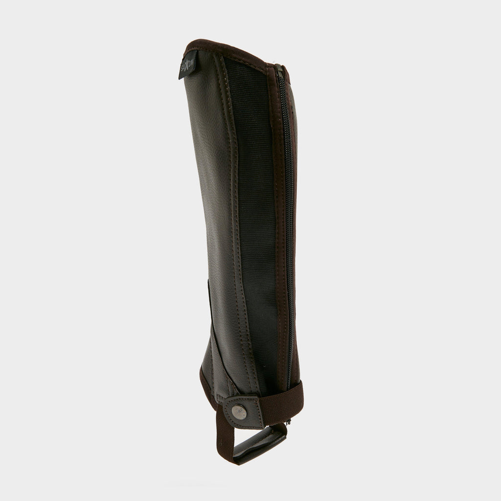 Childs Equileather Half Chaps Brown