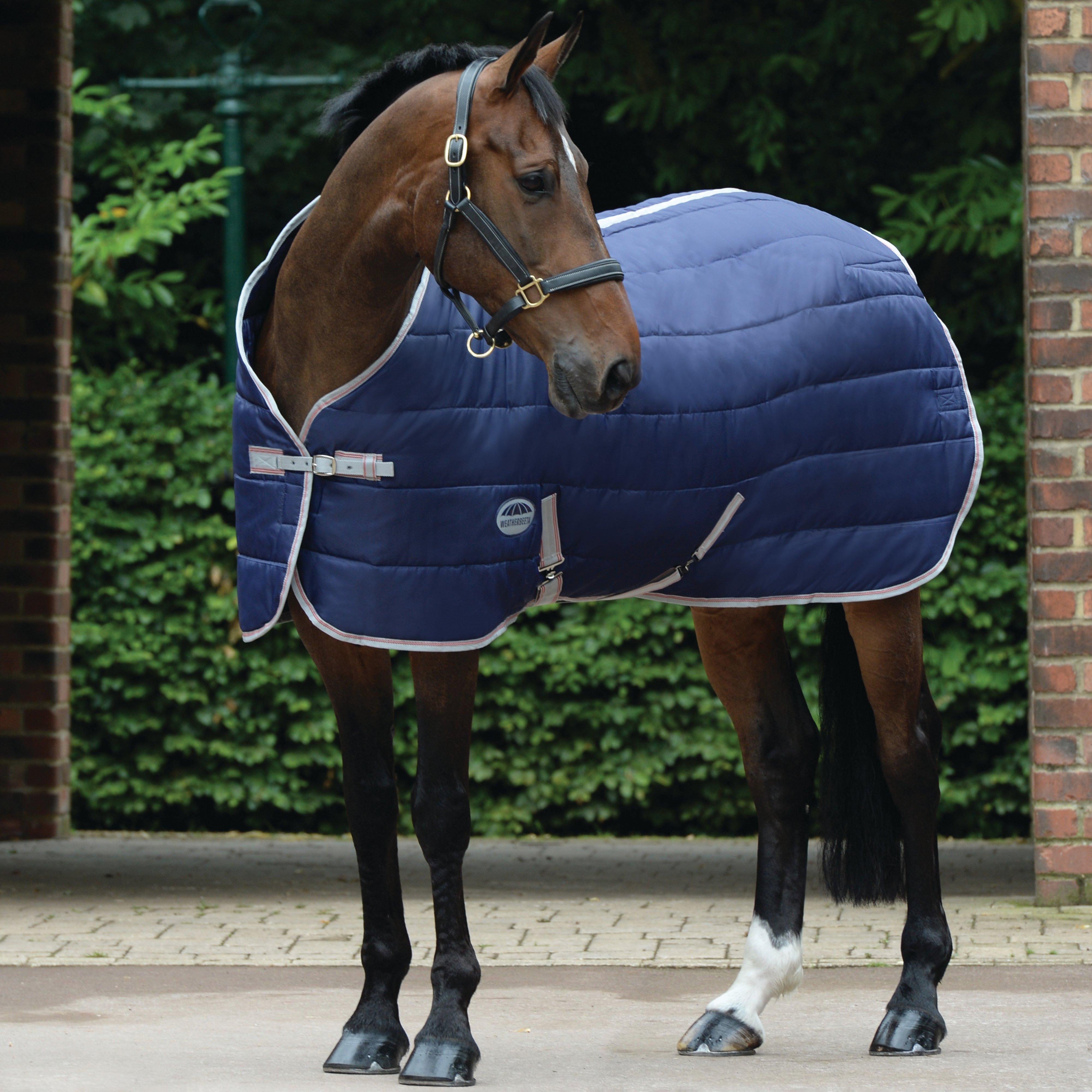 ComFiTec 210D Channel Quilt 110g Light-Medium Weight Standard Neck Stable Rug Navy/Silver/Red