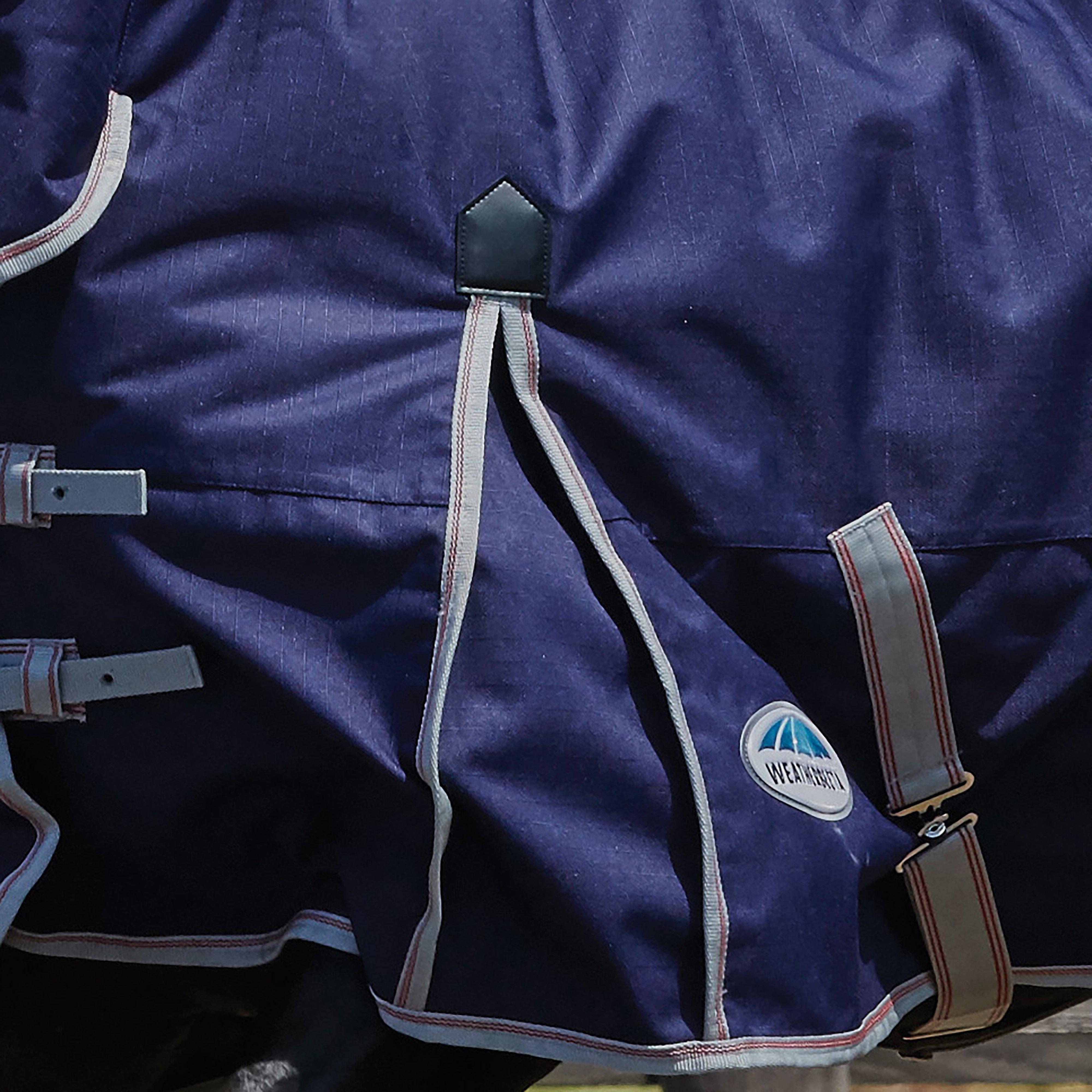 ComFiTec Essential Combo Neck Lite Plus 50g Turnout Rug Navy/Silver/Red