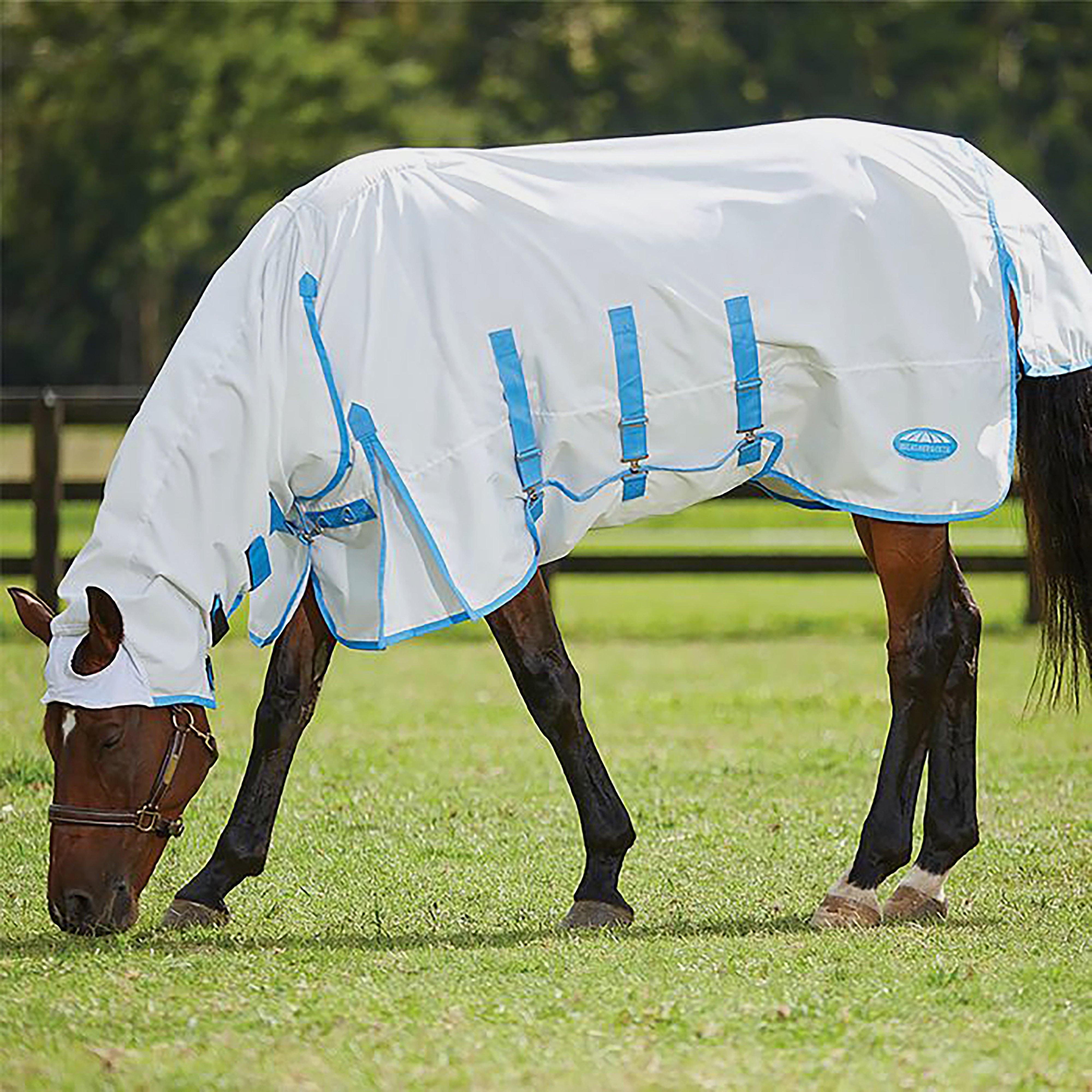 Sweet-Itch Shield Combo Neck Fly Rug White/Blue