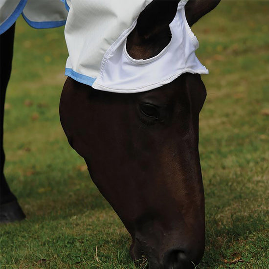 Sweet-Itch Shield Combo Neck Fly Rug White/Blue