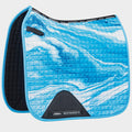 Prime Marble Dressage Saddle Pad Blue Swirl Marble Print