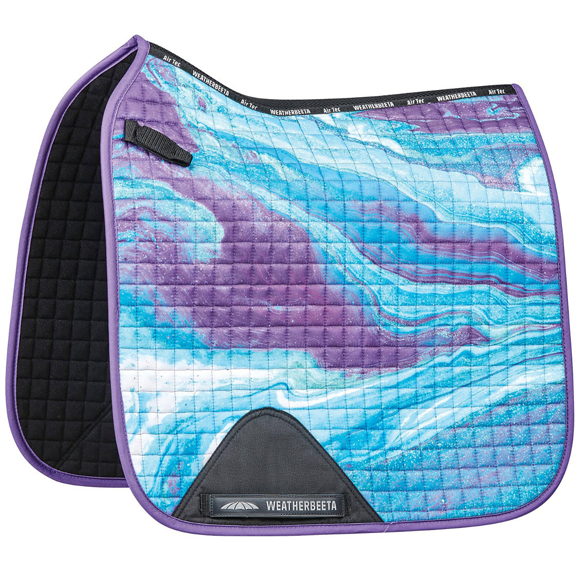 Prime Marble Dressage Saddle Pad Purple Swirl Marble Print