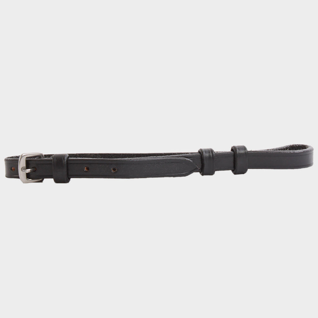Leather Curb Strap Black