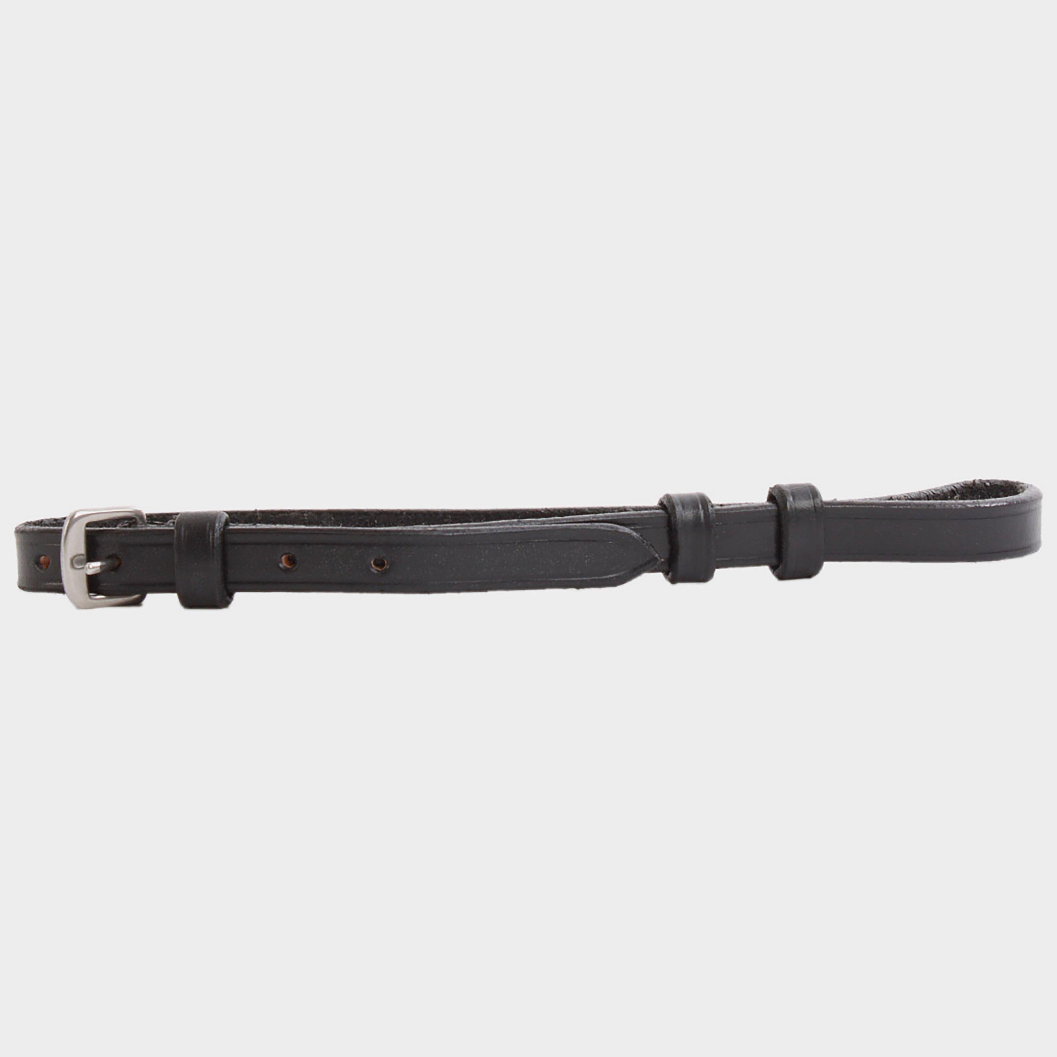 Leather Curb Strap Black