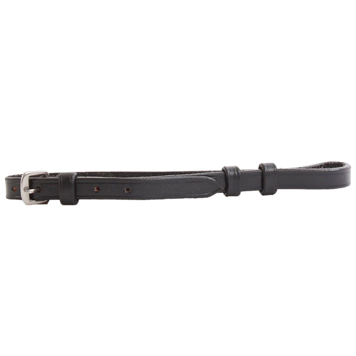 Leather Curb Strap Black