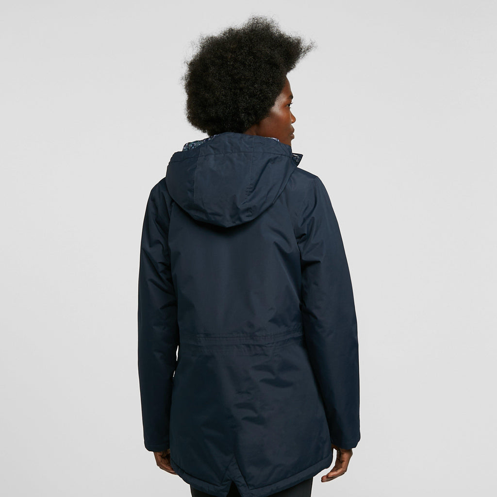 Womens Brigida Waterproof Insulated Jacket Navy Check