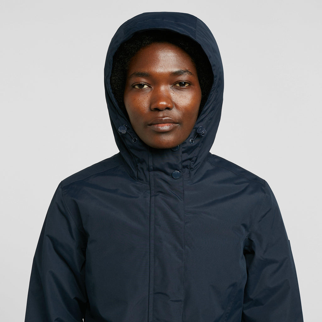 Womens Brigida Waterproof Insulated Jacket Navy Check
