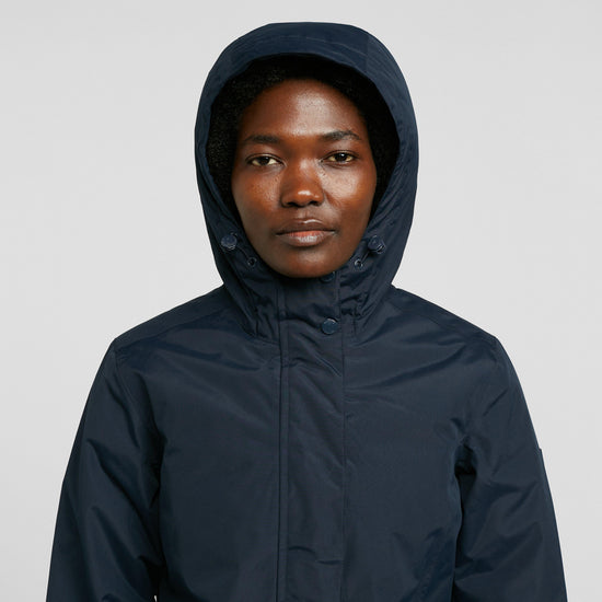 Womens Brigida Waterproof Insulated Jacket Navy Check