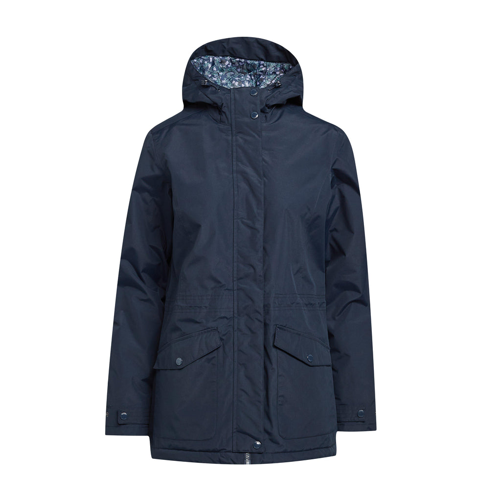 Womens Brigida Waterproof Insulated Jacket Navy Check