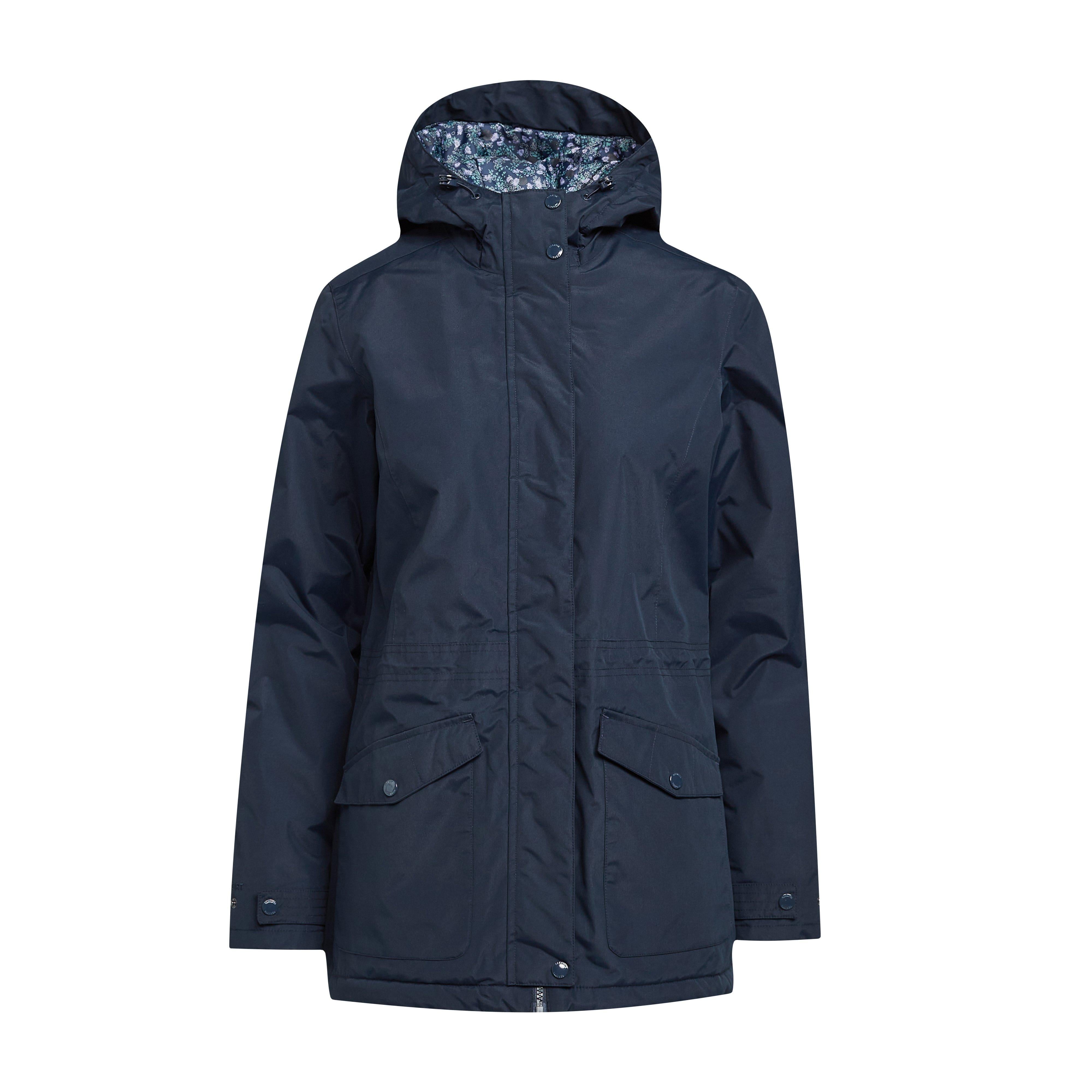 Womens Brigida Waterproof Insulated Jacket Navy Check