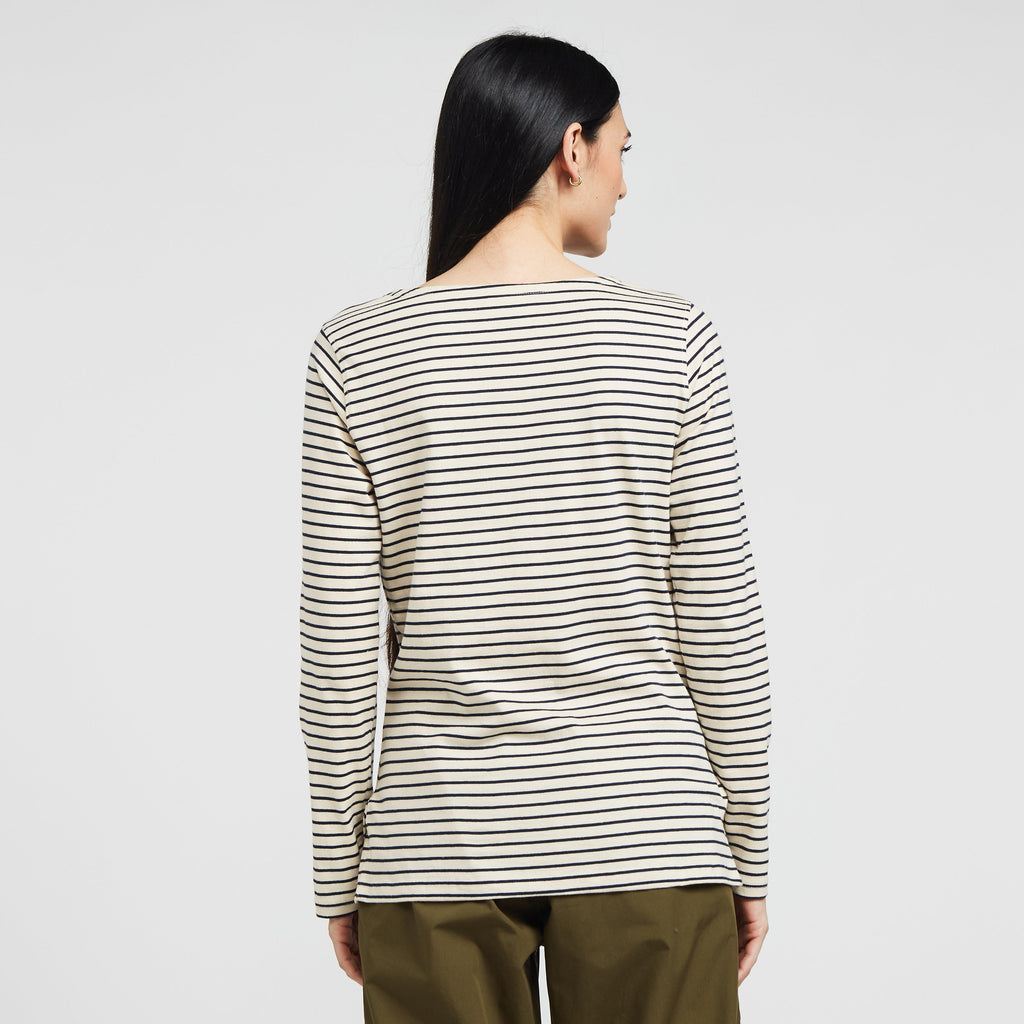 Womens Fernanda Long Sleeve Top Navy/White Stripe