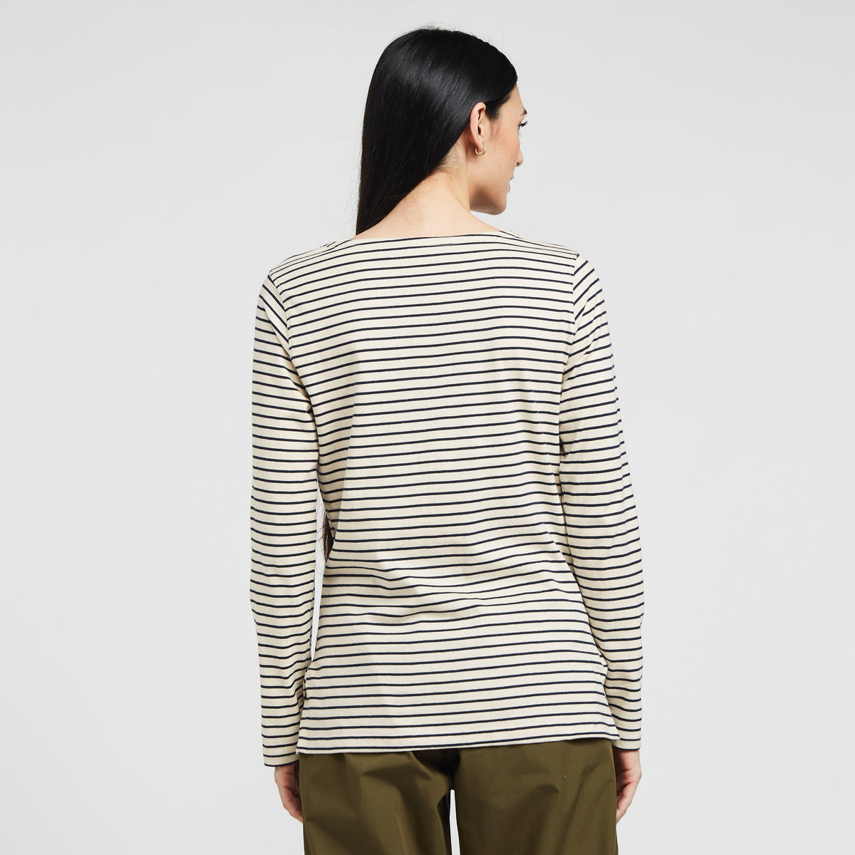 Womens Fernanda Long Sleeve Top Navy/White Stripe