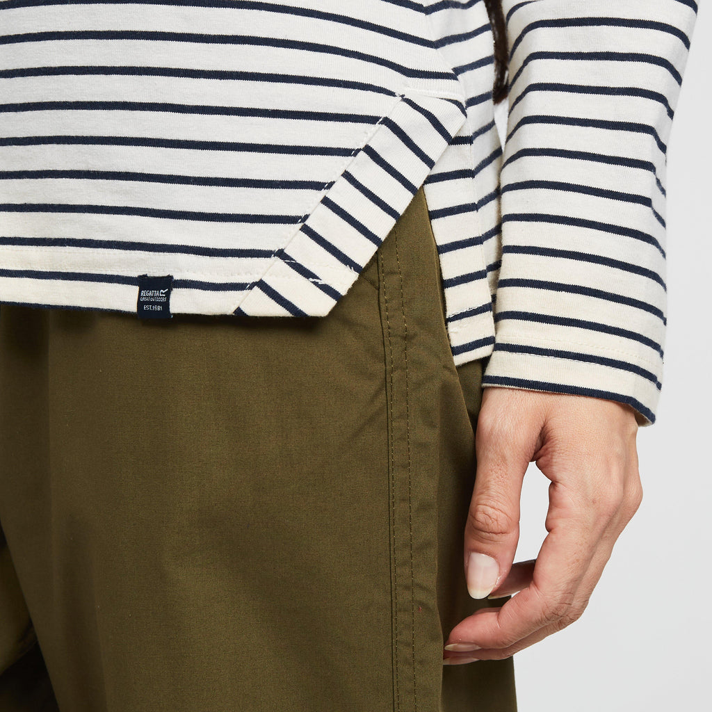 Womens Fernanda Long Sleeve Top Navy/White Stripe