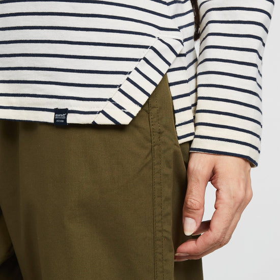 Womens Fernanda Long Sleeve Top Navy/White Stripe