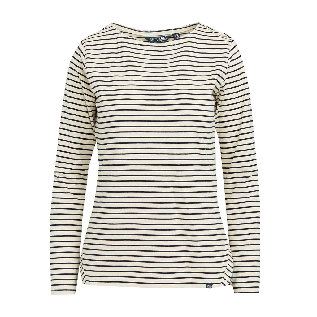 Womens Fernanda Long Sleeve Top Navy/White Stripe