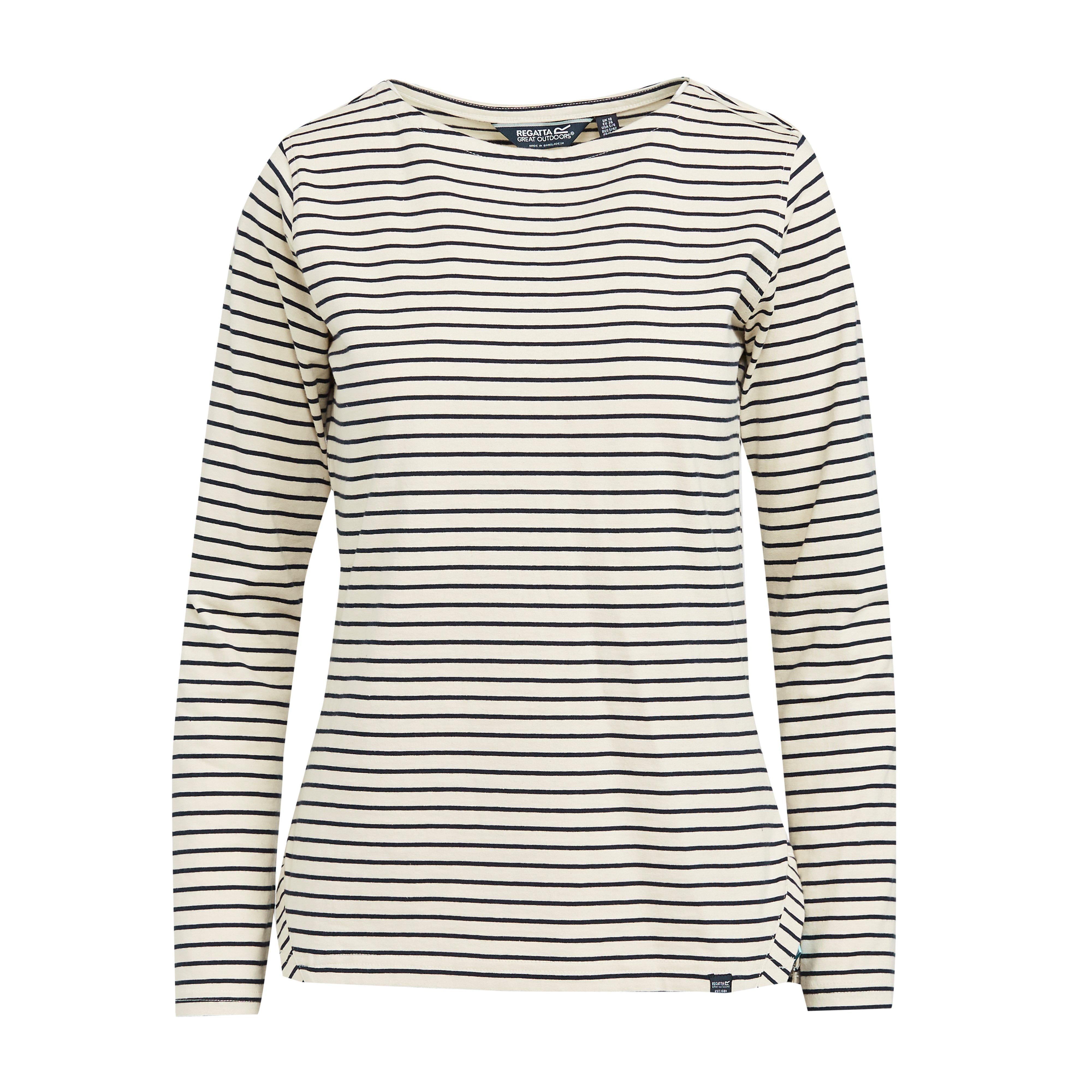 Womens Fernanda Long Sleeve Top Navy/White Stripe