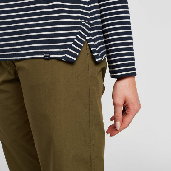 Women's Fernanda Long Sleeve Top Navy White Stripe