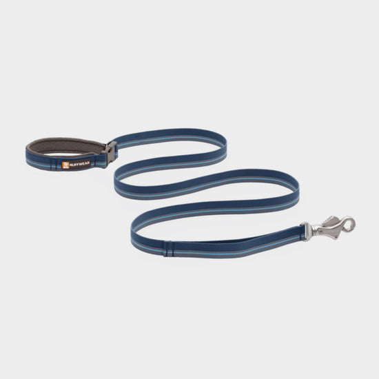 Flat Out Adjustable Dog Lead Blue