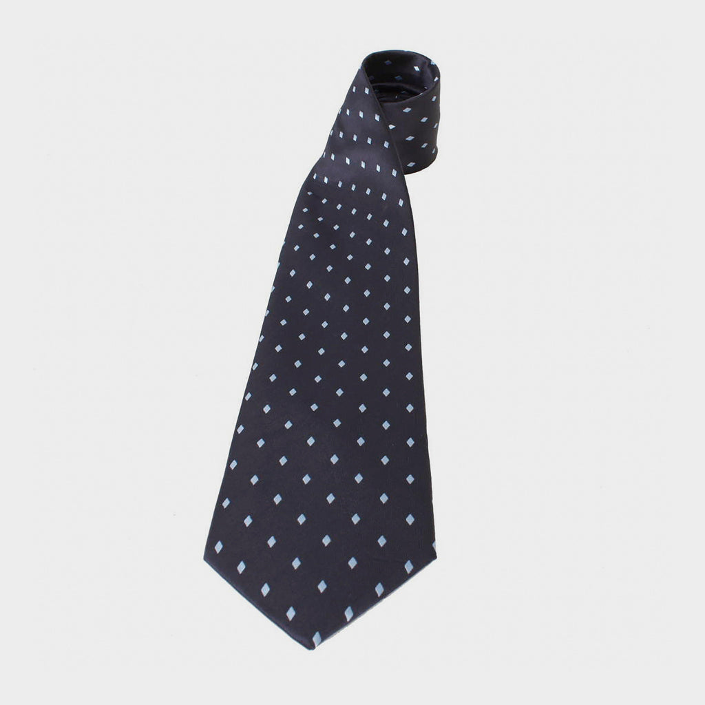 Childs Diamond Show Tie Navy/Light Blue