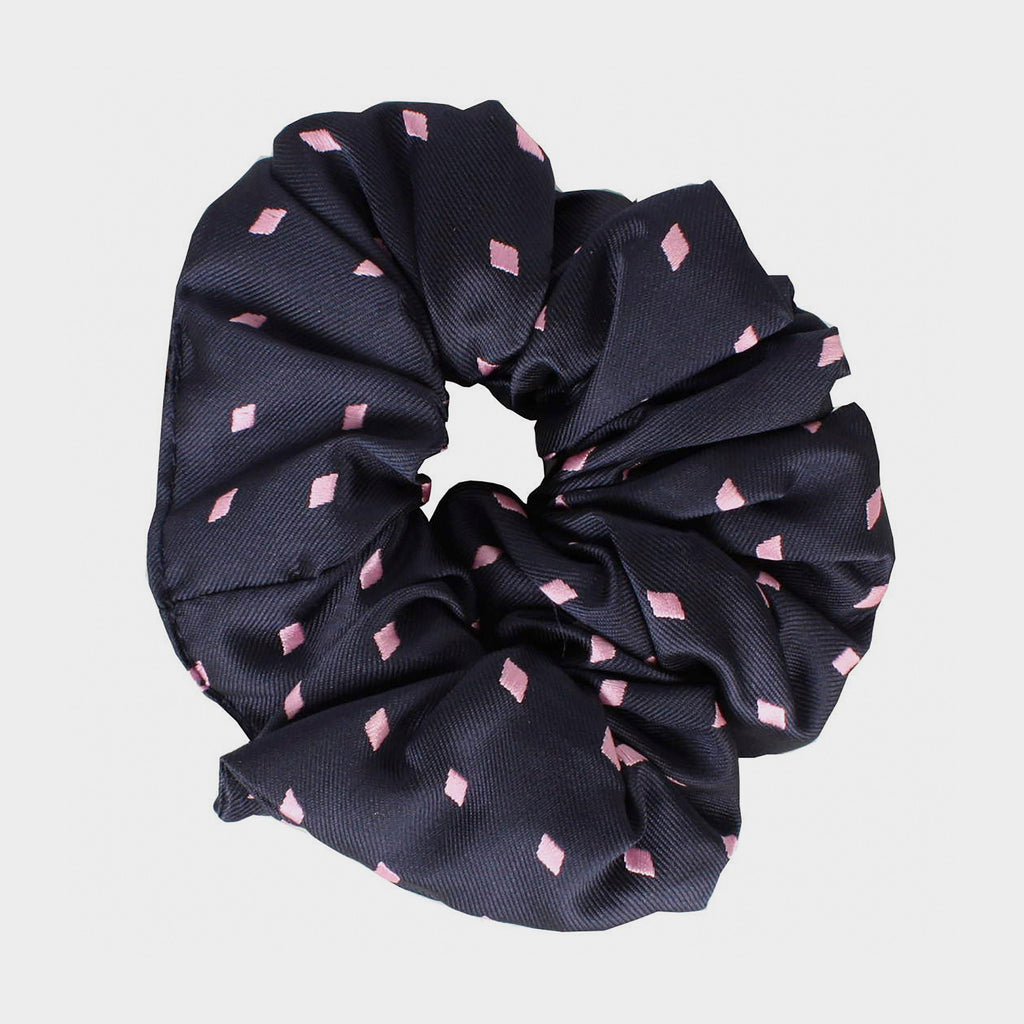 Diamond Show Scrunchie Navy/Pink