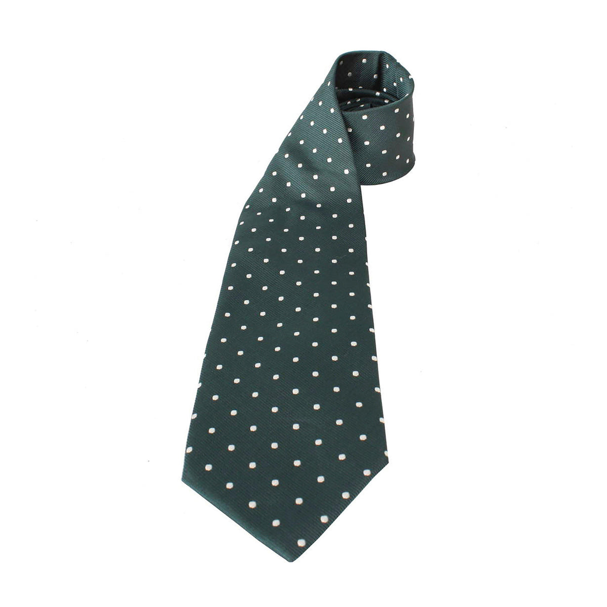 Adults Polka Dot Show Tie Bottle Green/White