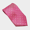 Adult Polka Dot Tie Fuchsia/White