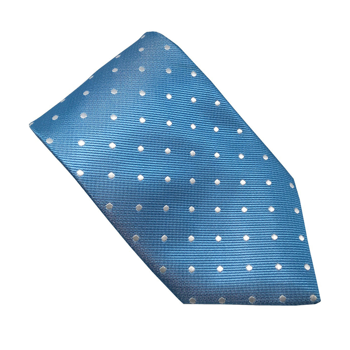 Adult Polka Dot Tie Light Blue/White