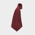 Adults Polka Dot Show Tie Maroon/White