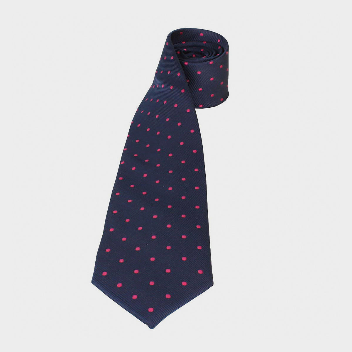 Adults Polka Dot Show Tie Navy/Cerise