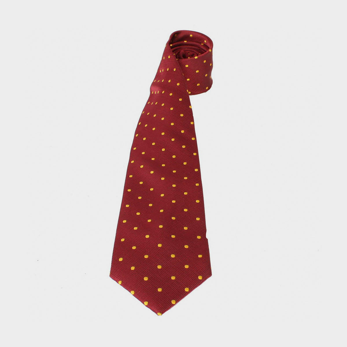 Childs Polka Dot Show Tie Burgundy/Gold