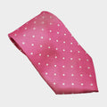 Childs Polka Dot Tie Fuchsia/White