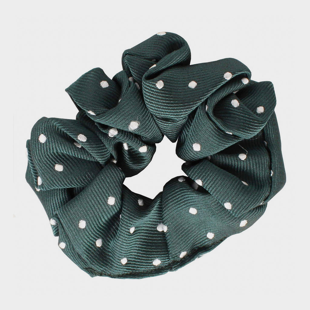 Polka Dot Show Scrunchie Bottle Green/White