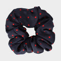 Polka Dot Show Scrunchie Navy/Red