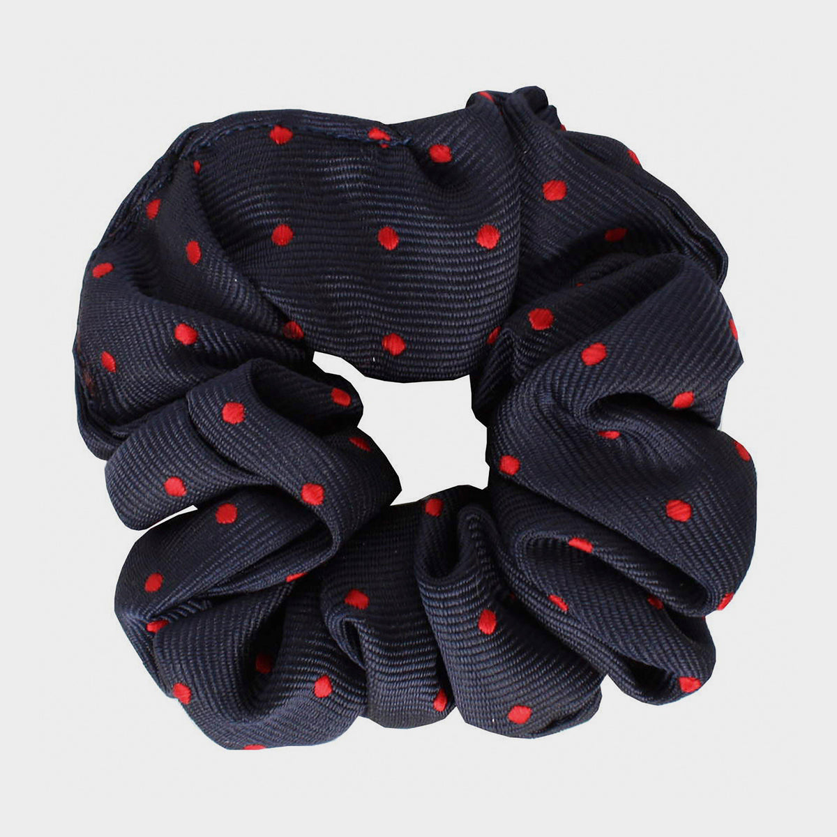 Polka Dot Show Scrunchie Navy/Red