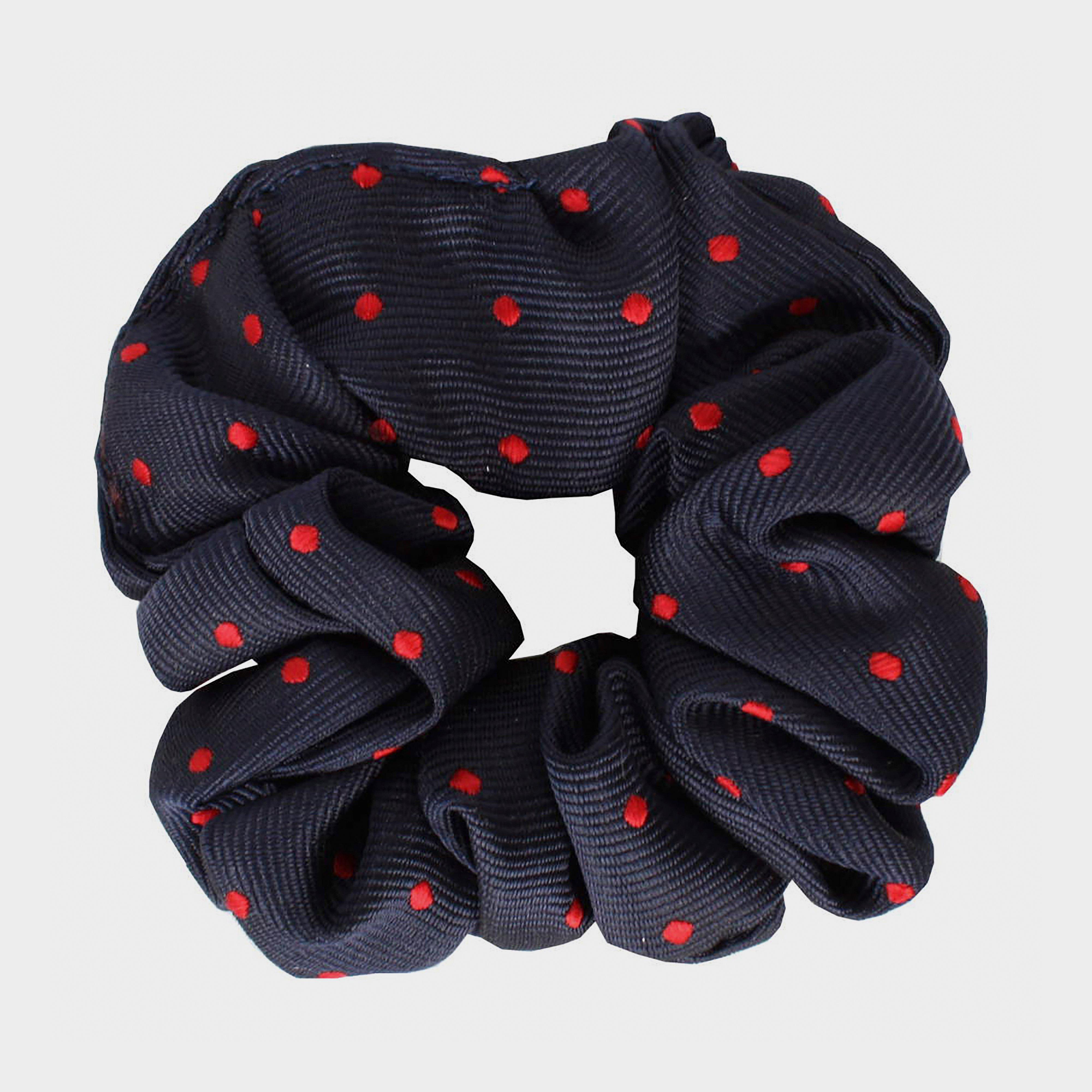 Polka Dot Show Scrunchie Navy/Red