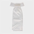 Band Diamante Deluxe Tied Stock White