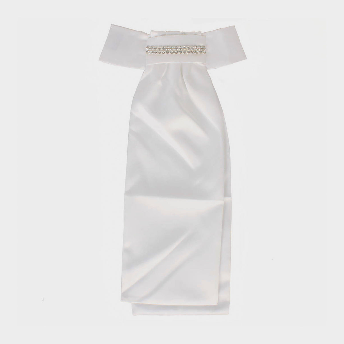 Band Diamante Deluxe Tied Stock White