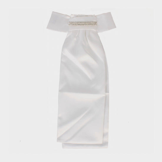 Band Diamante Deluxe Tied Stock White