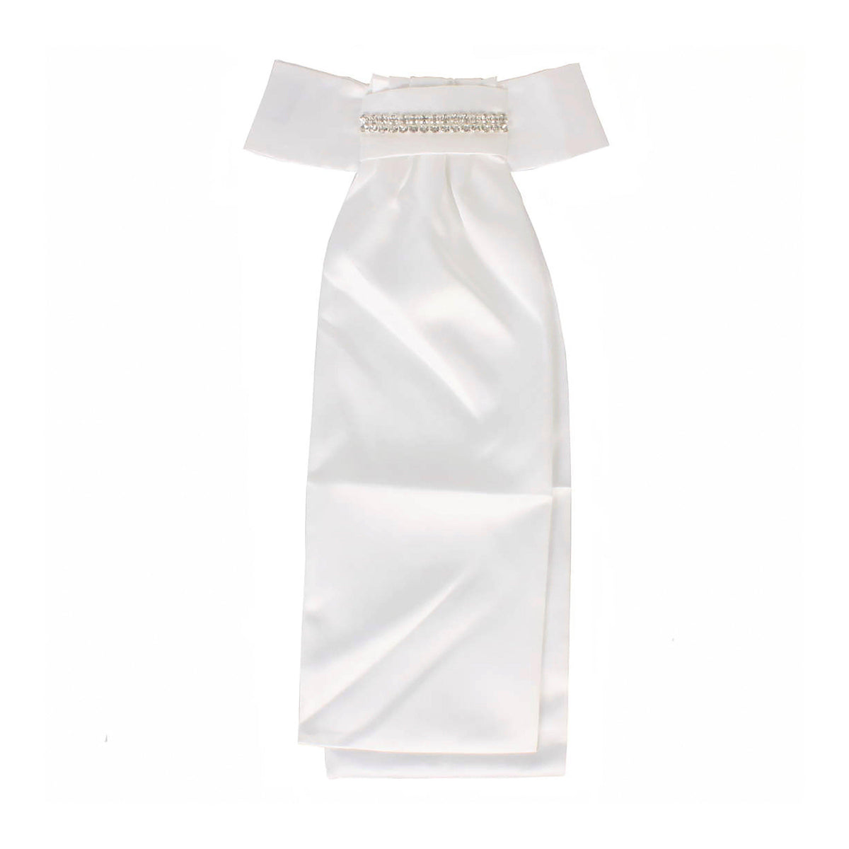 Band Diamante Deluxe Tied Stock White