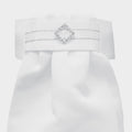 Diamante Diamond Deluxe Ready Tied Stock White