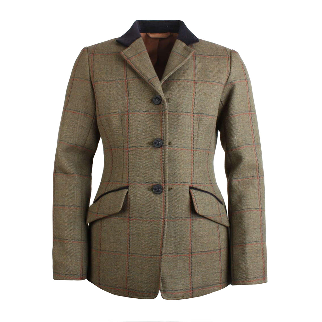 Junior Launton Deluxe Tweed Riding Jacket Green
