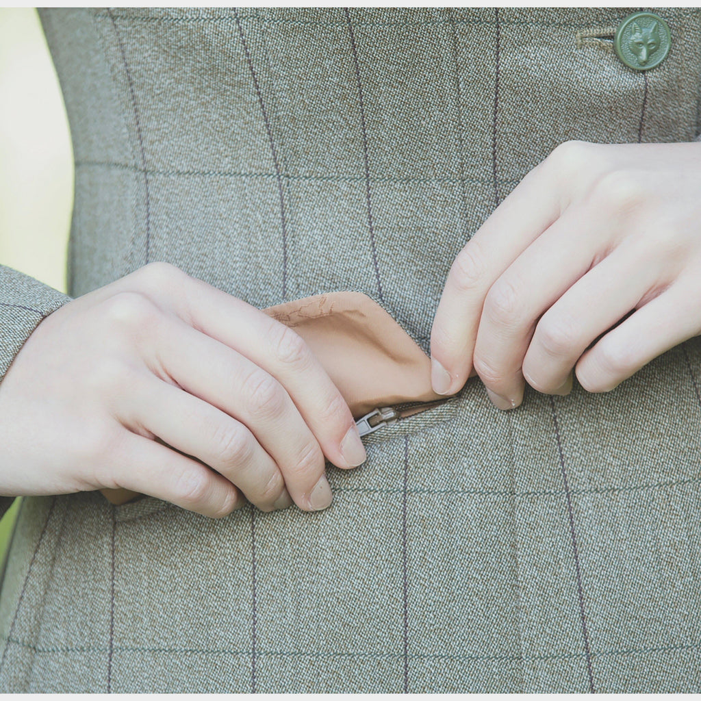 Ladies Foxbury Tweed Riding Jacket Green