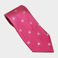 Adult Star Show Tie Fuchsia/Silver