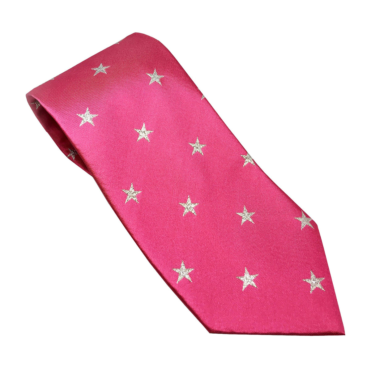 Adult Star Show Tie Fuchsia/Silver