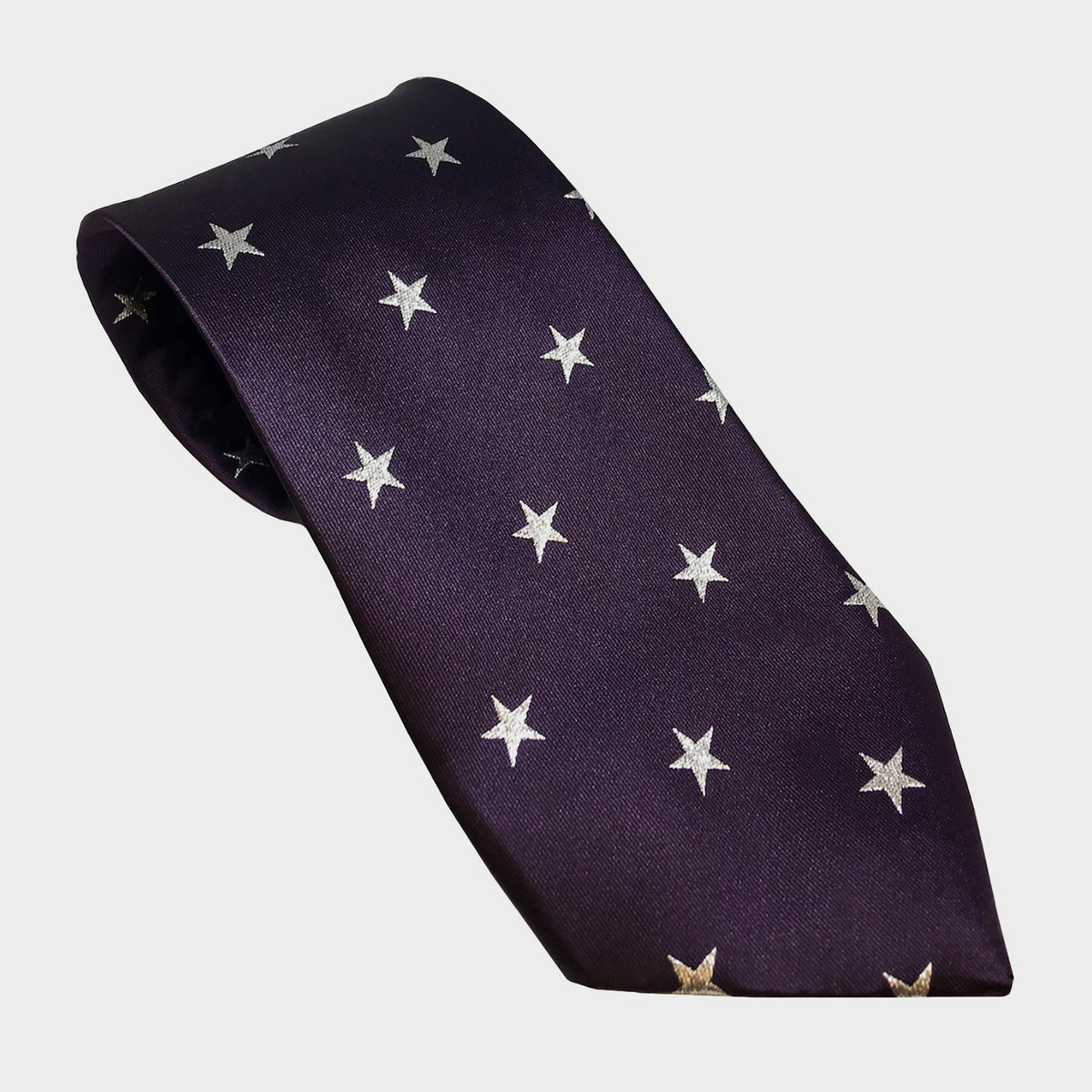 Adult Star Show Tie Purple/Silver
