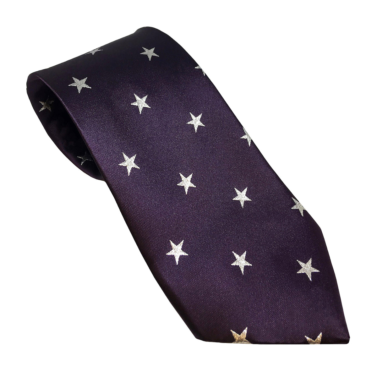 Adult Star Show Tie Purple/Silver