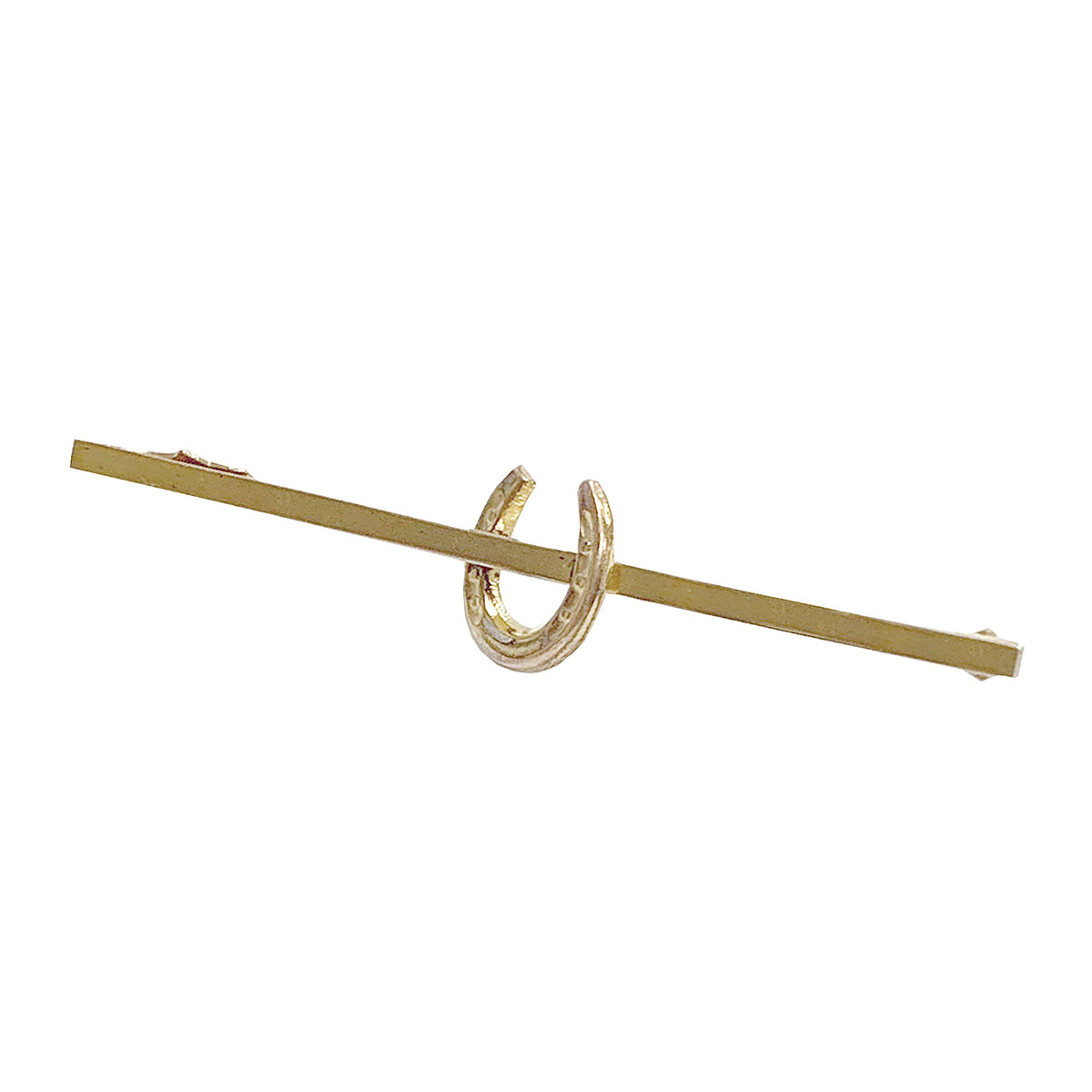 Horseshoe Stock Pin Gold