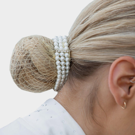 Triple Bun Ring Scrunchie Pearl